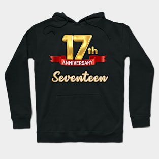 Letter Number 17 seventeen birthday Hoodie